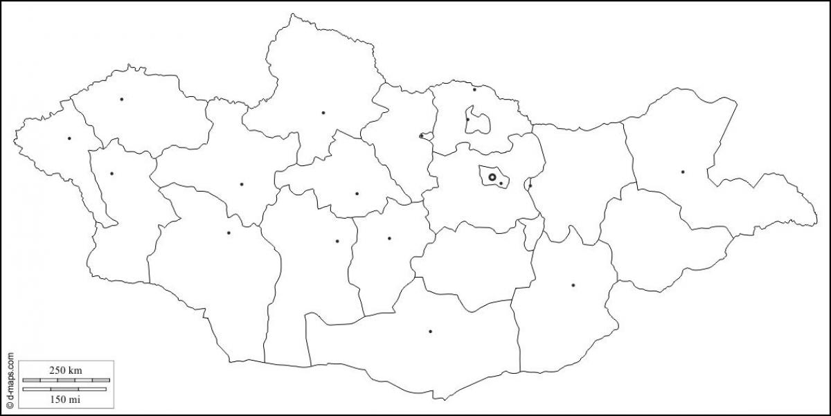 порожня карта Монголії