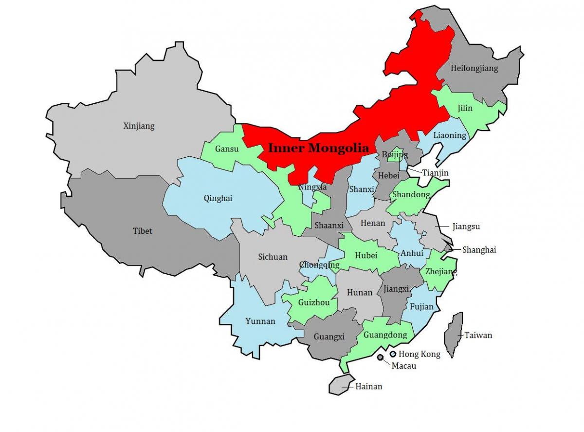 карта Монголії області