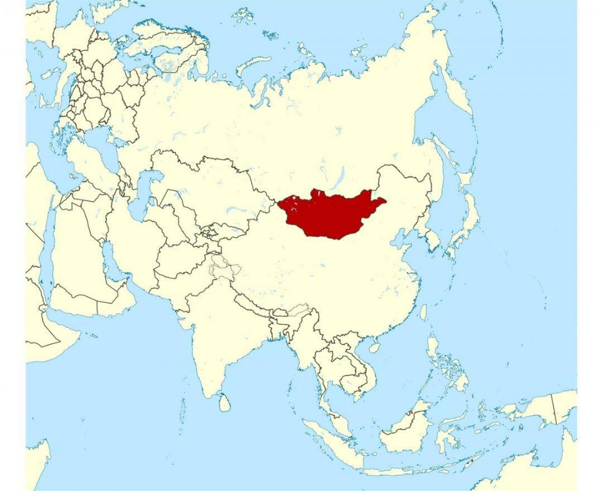 розташування Монголії на карті світу