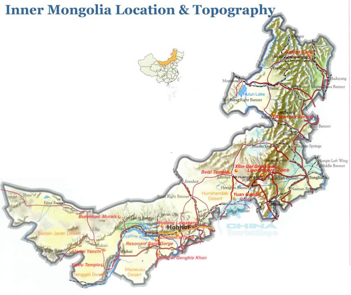 зовнішня Монголія карта
