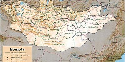 Монголія географічній карті