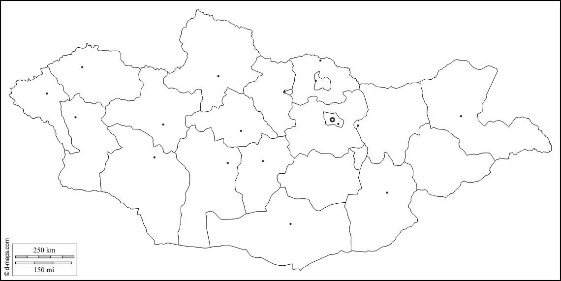 порожня карта Монголії