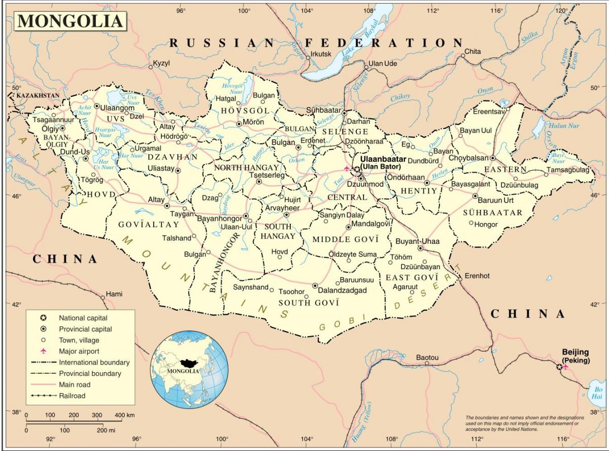 У Монголії карті
