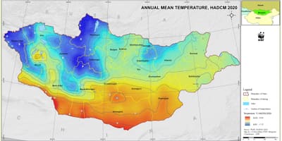 Карта клімат Монголії 