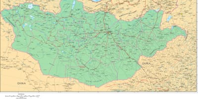 Карта Монголії дорозі